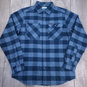 Columbia Mens Outdoor Elements Flannel Shirt Size Medium Long Sleeve Button Top